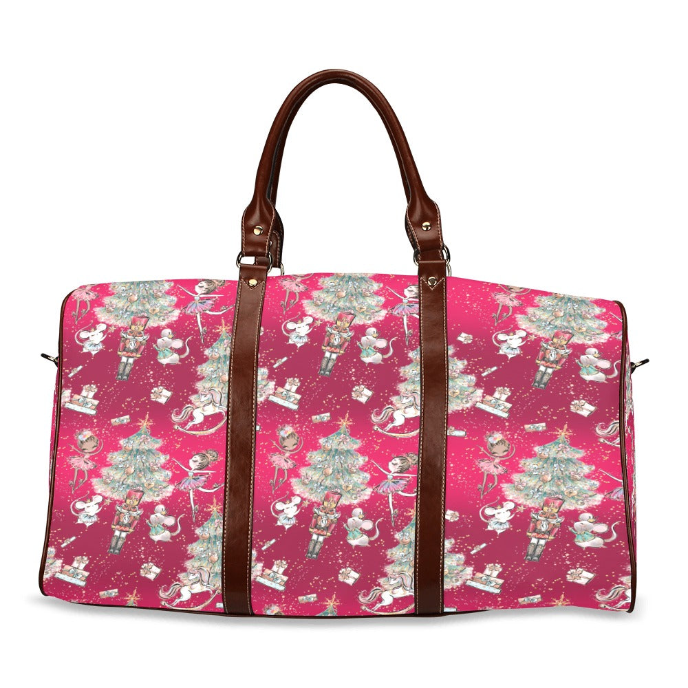 Red Christmas Waterproof Travel Bag/Small (Model 1639)