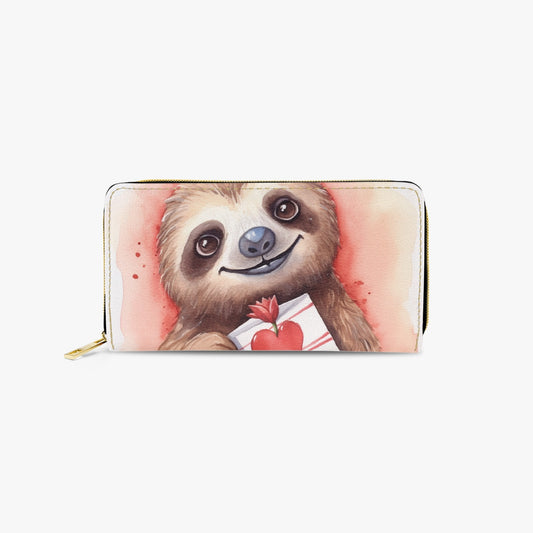 Long Type Zipper Purse - Sloth