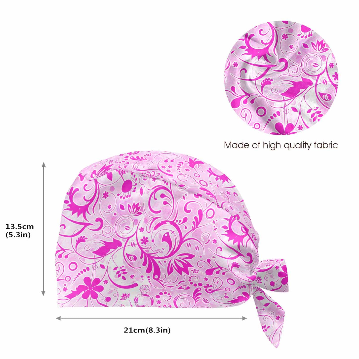 Pink Paisley  Scrub Cap