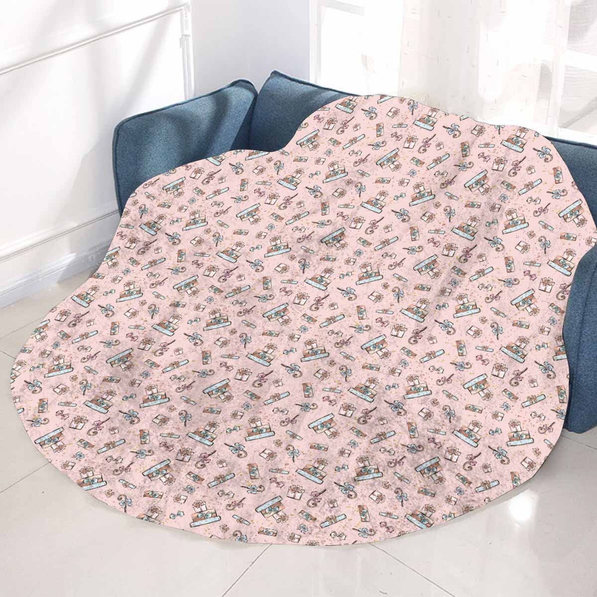 Christmas Presents  Circular Micro Fleece Blanket 60"