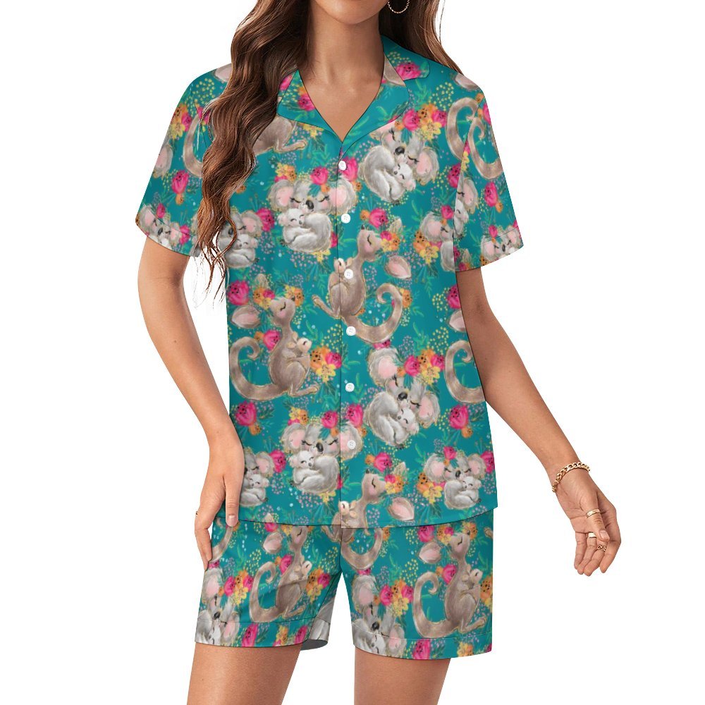 Women's Silk Satin Pajama Set Silk pajama set