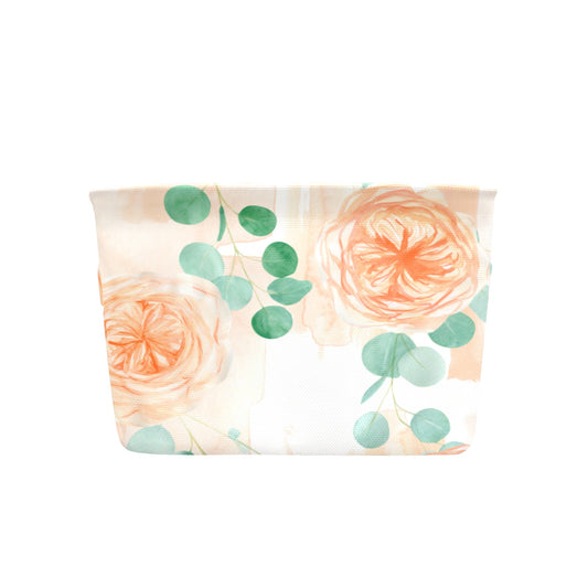 Roses and Eucalyptus Fabric Storage Basket