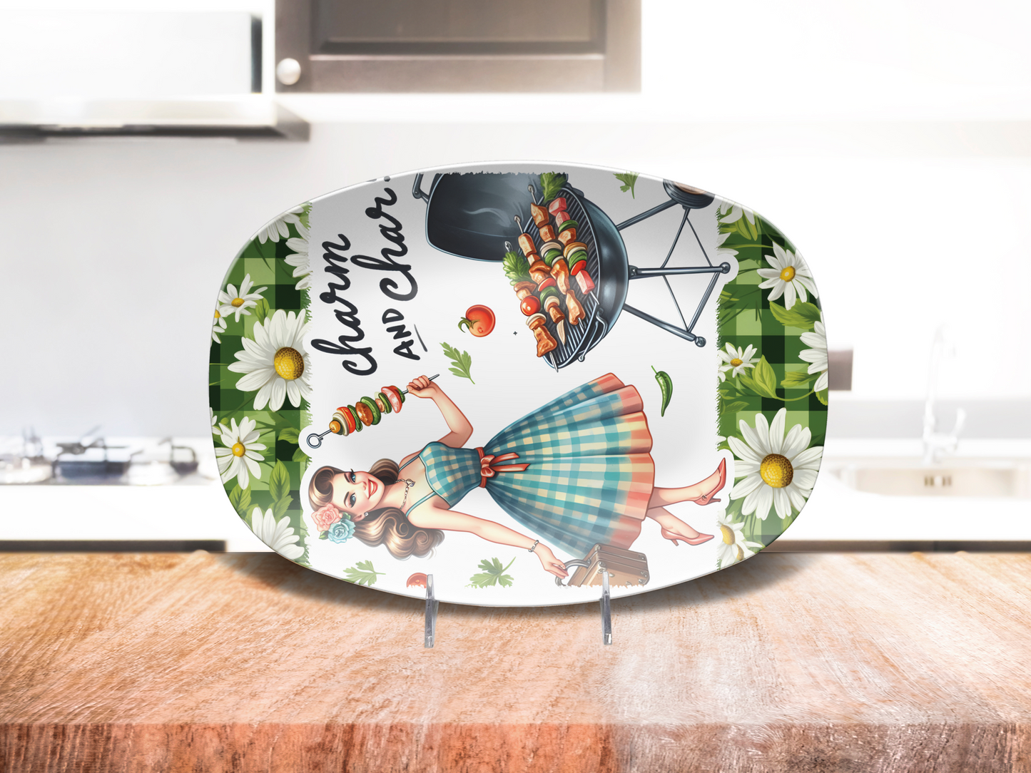 BBQ Platter Charm and Char 10"x14" Platter