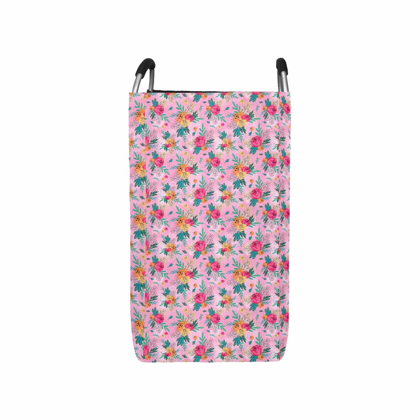 Australian Floral Pink  Square Laundry Basket