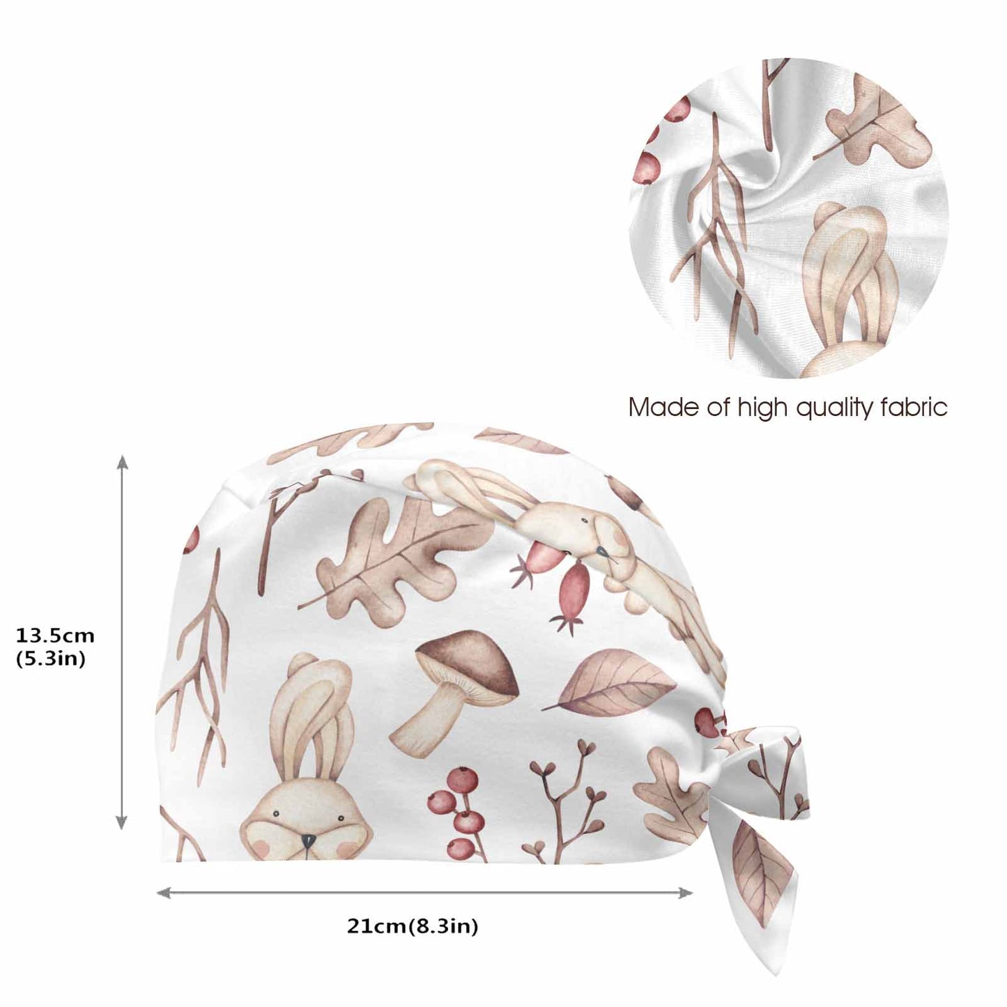 Nurse Scrub Cap Autumn Rabbits  Scrub Cap