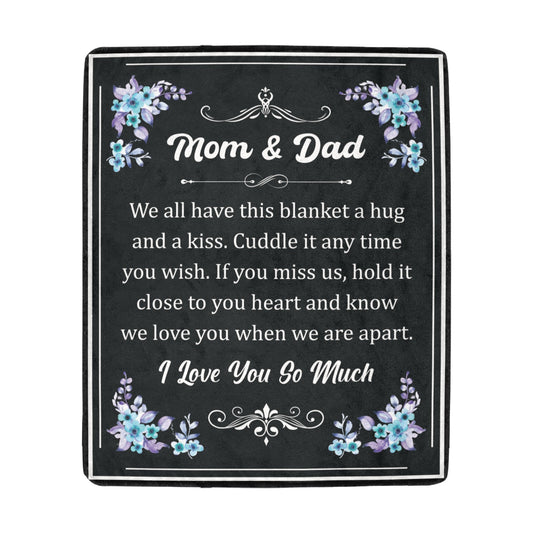 Mom and Dad Ultra-Soft Micro Fleece Blanket 50"x60" (Thick)