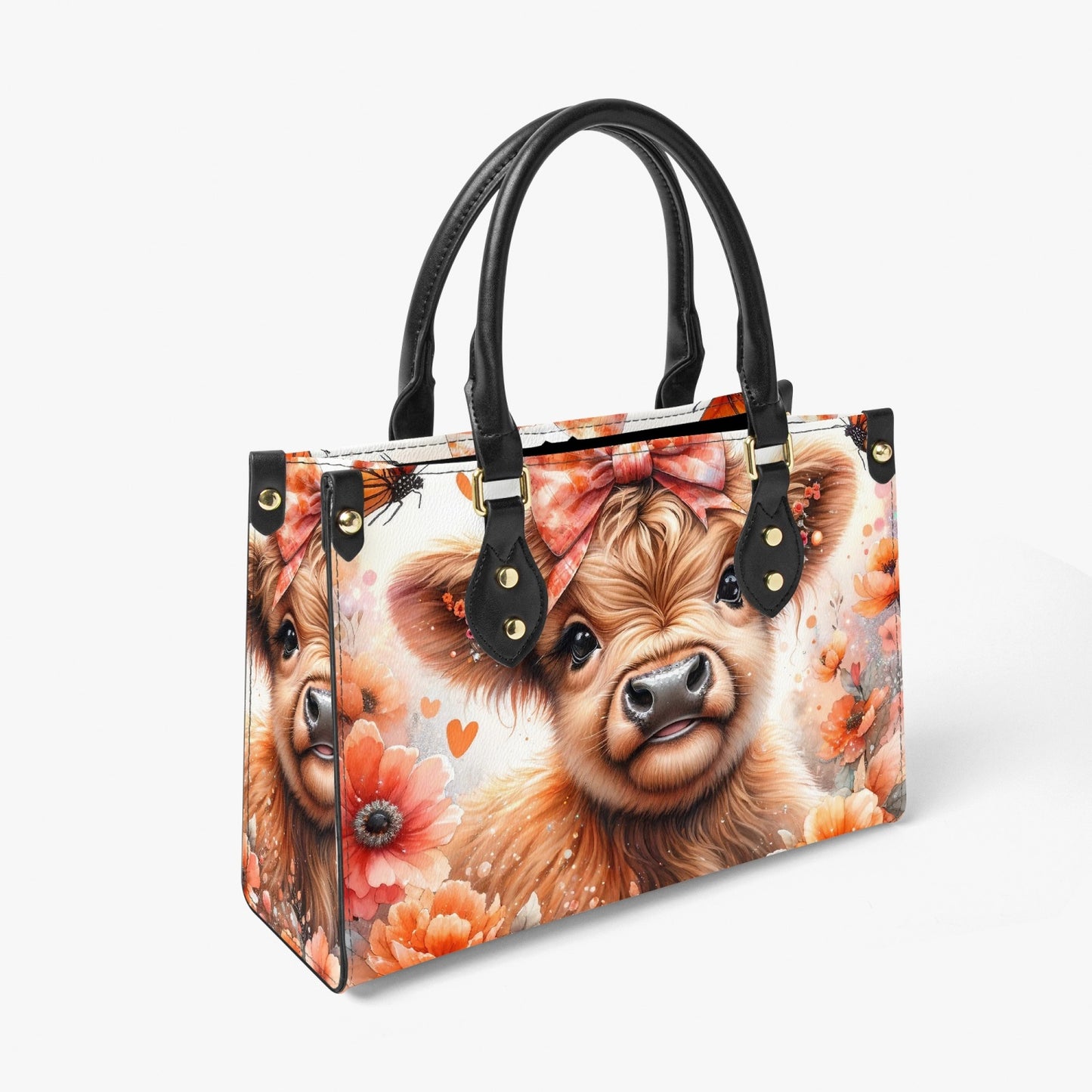 Women's Tote Bag - Long Strap - Highland Cow