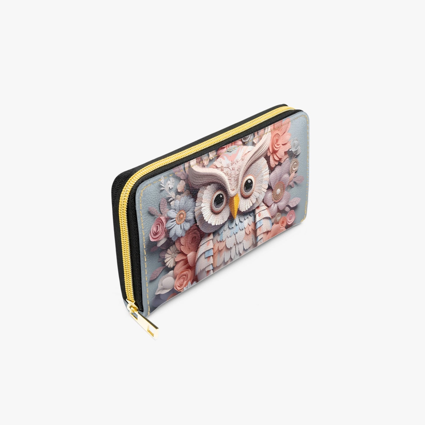 Long Type Zipper Purse - Owl