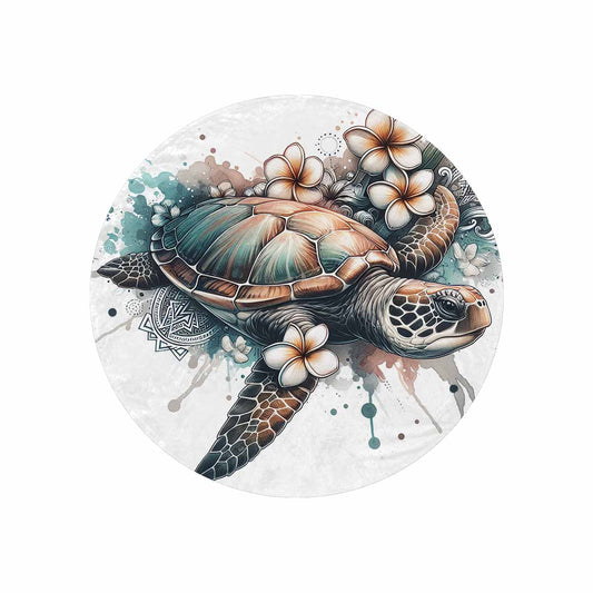 Sea_Animals_Turtle_Awd351101  Circular Micro Fleece Blanket 47"