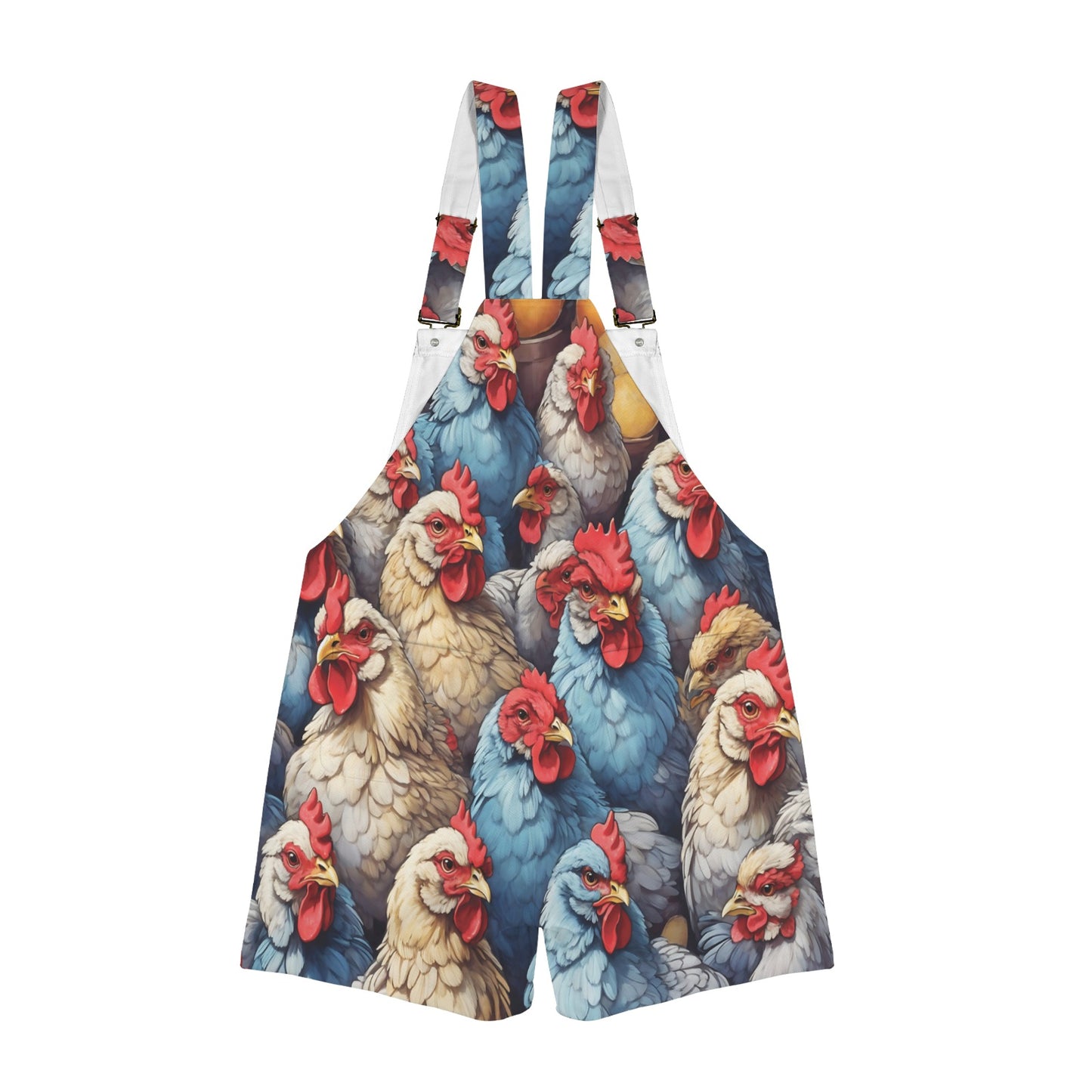 Chickens Roosters awd441 Unisex Shorts Suspender Jumpsuit