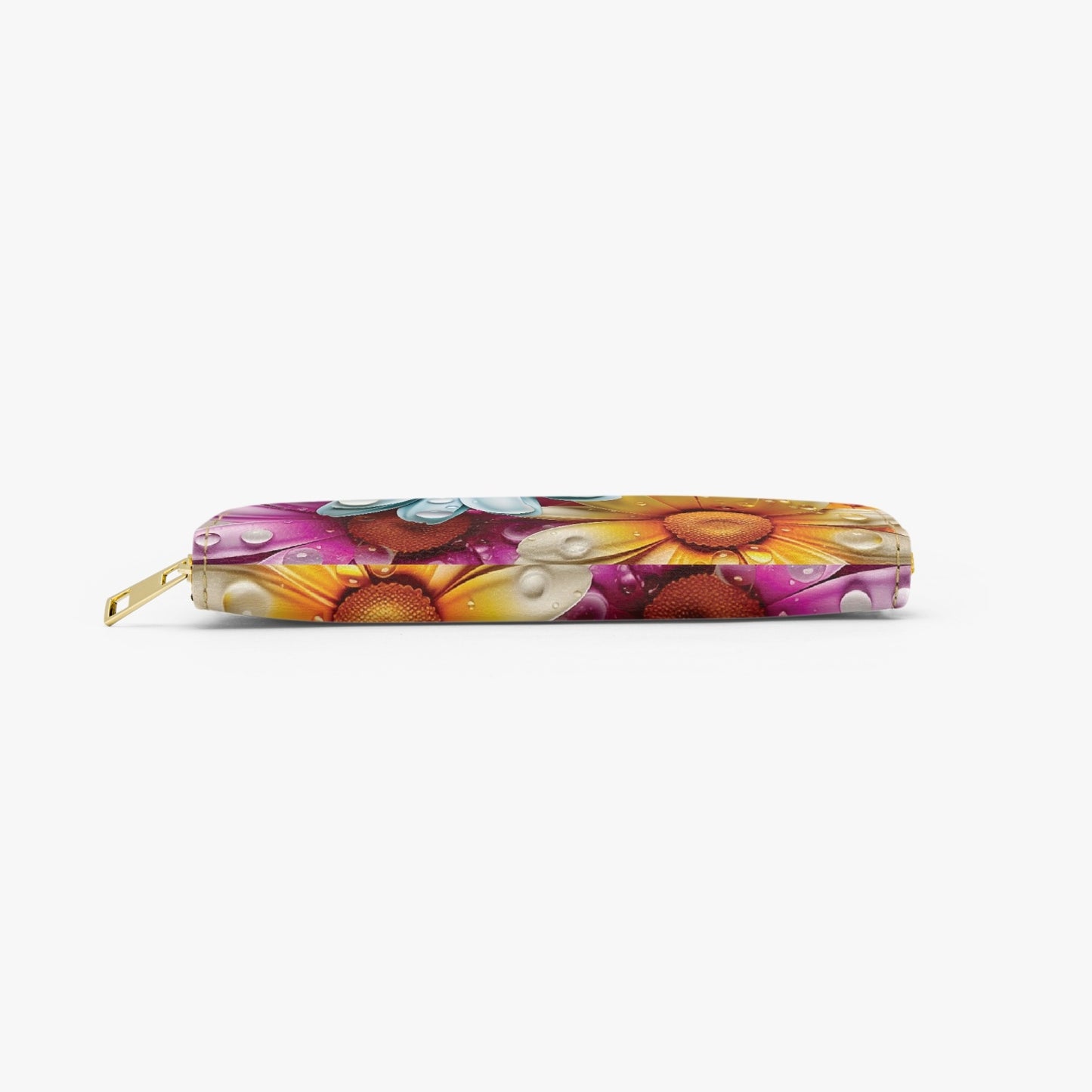 Long Type Zipper Purse - Floral