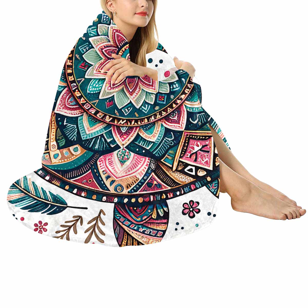 Mandella_Turtle_Awd35149  Circular Micro Fleece Blanket 47"