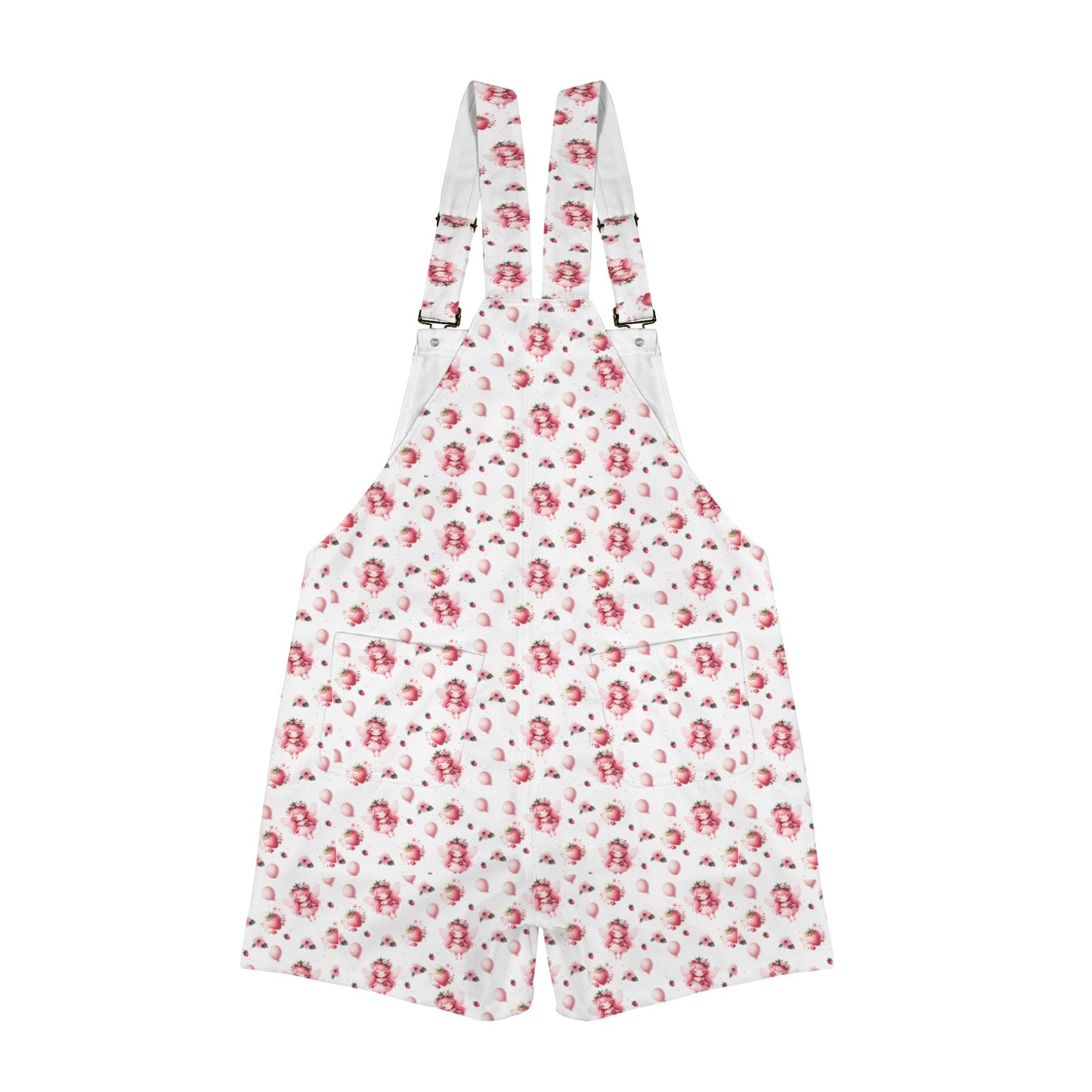 Strawberry Fields Unisex Shorts Suspender Jumpsuit