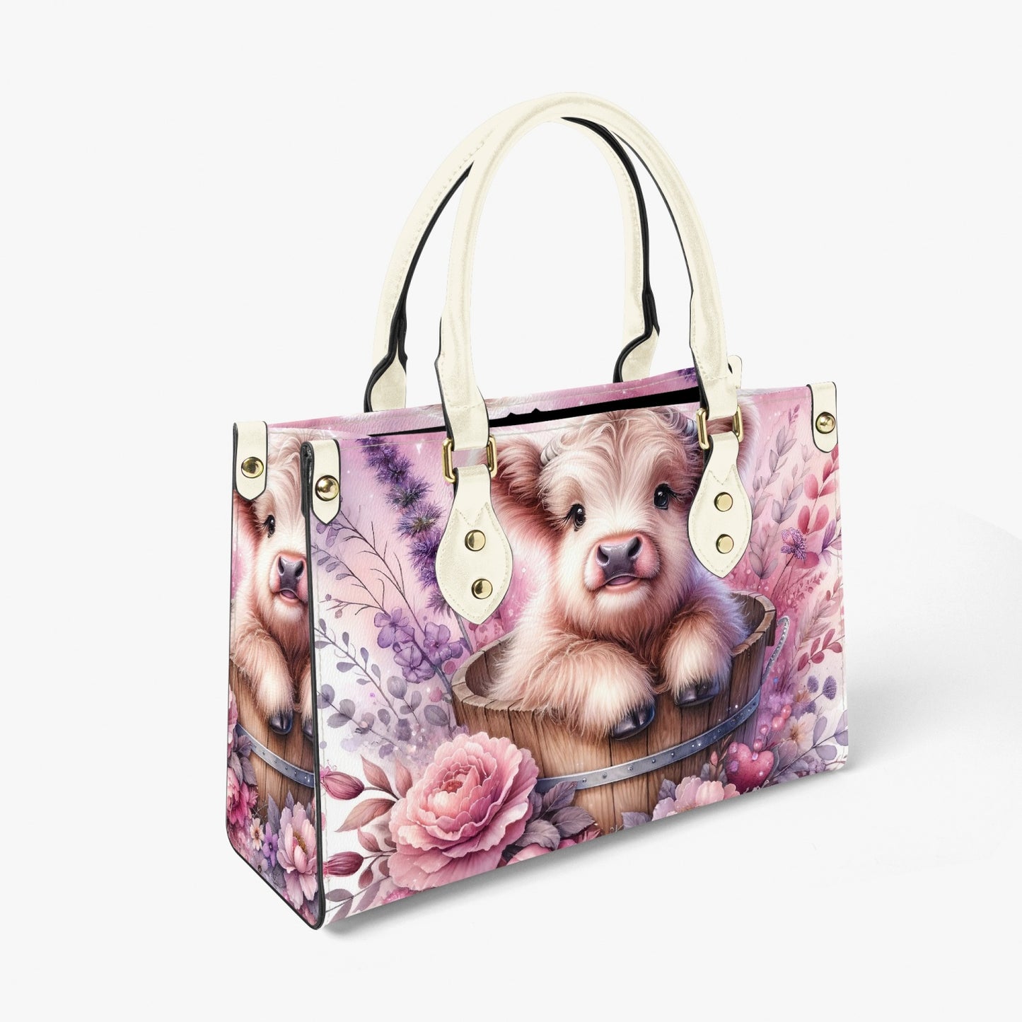 Women's Tote Bag - Long Strap - Highland Cow