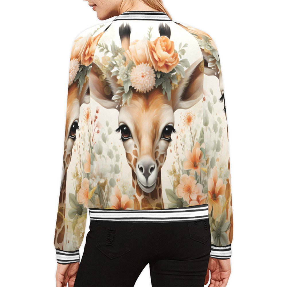 Deer awd422 Bomber Jacket for Women