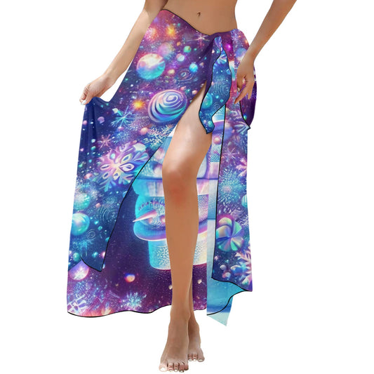 Snowman3 Long Beach Sarong Wrap