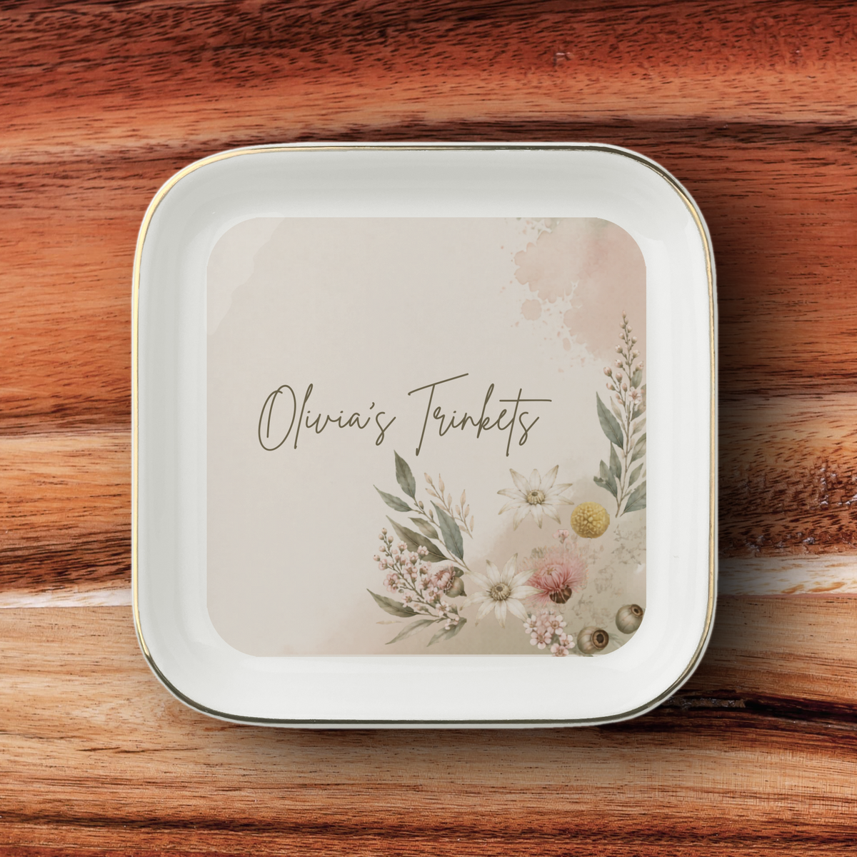 Personalised Jewelry Dish, Custom Name Ceramic Trinket Dish, Personalised Gift, Jewellery Holder, Birthday or Christmas Gift