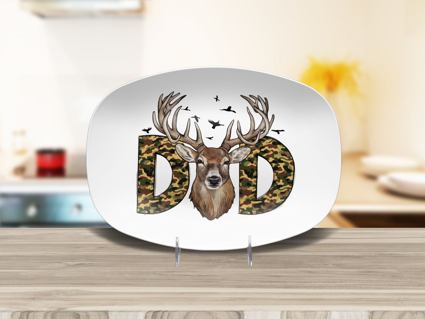 BBQ Platter Dad Antlers10"x14" Platter