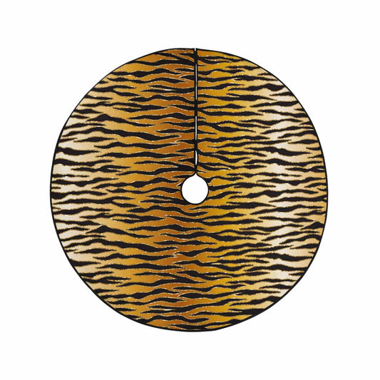 Glitter Gold Animal Print  Christmas Tree Skirt