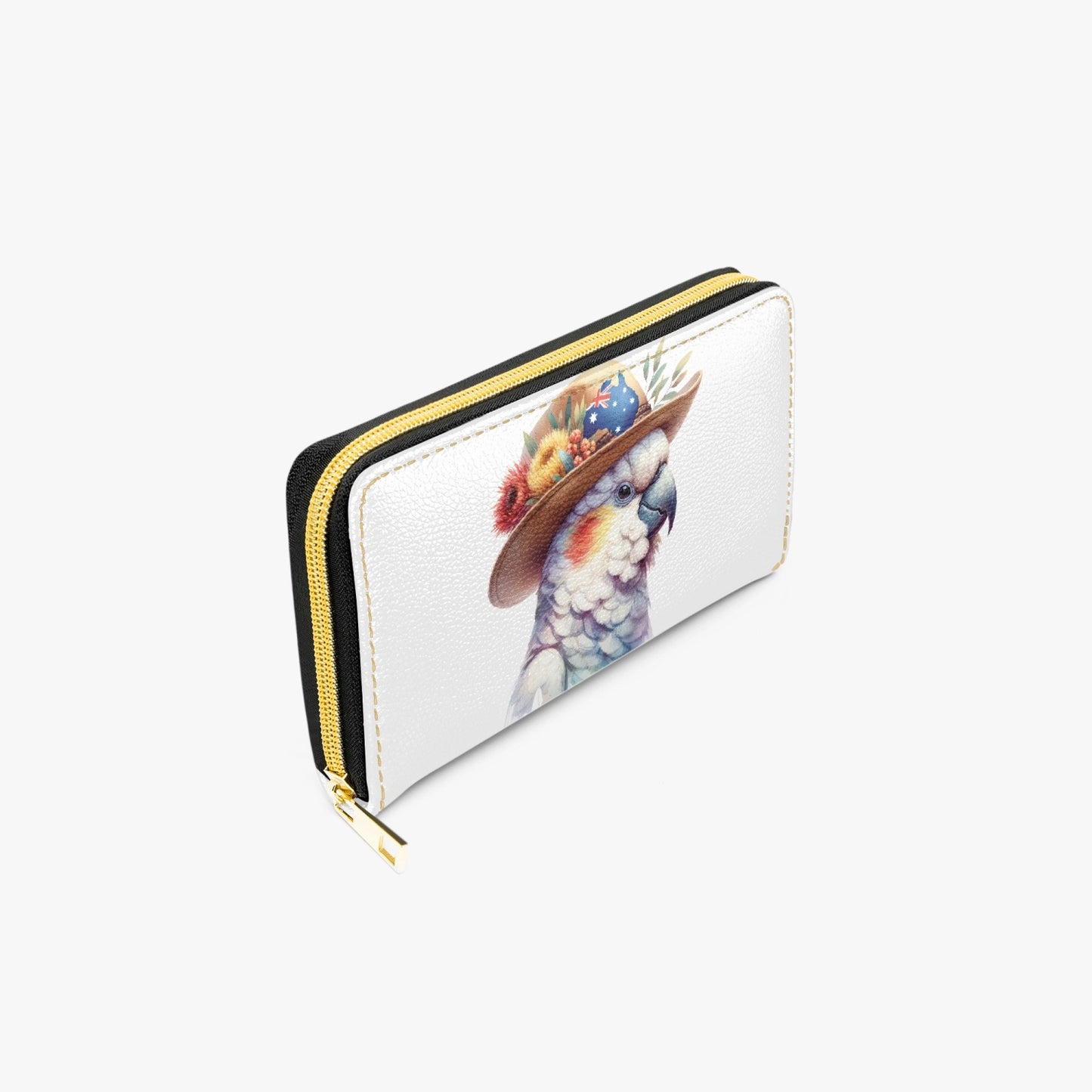 Long Type Zipper Purse, Cockatoo, awd-1338