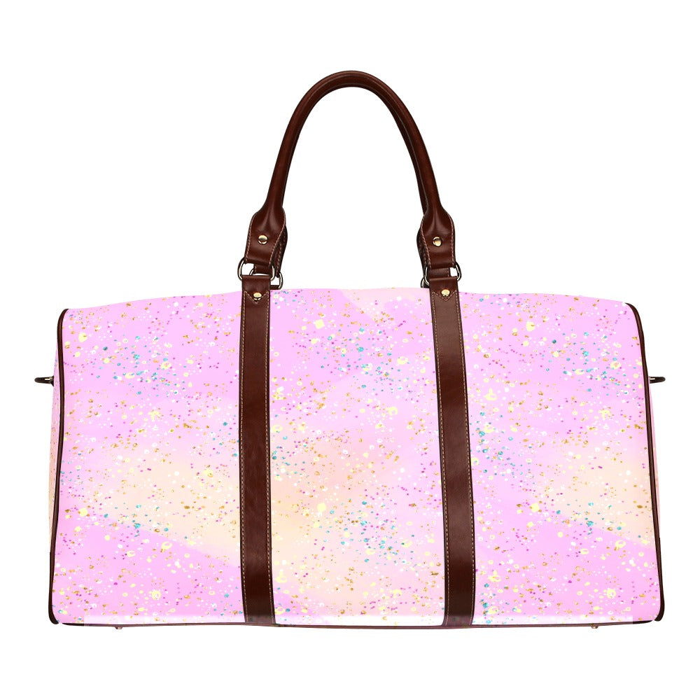Pink Splash Waterproof Travel Bag/Small (Model 1639)