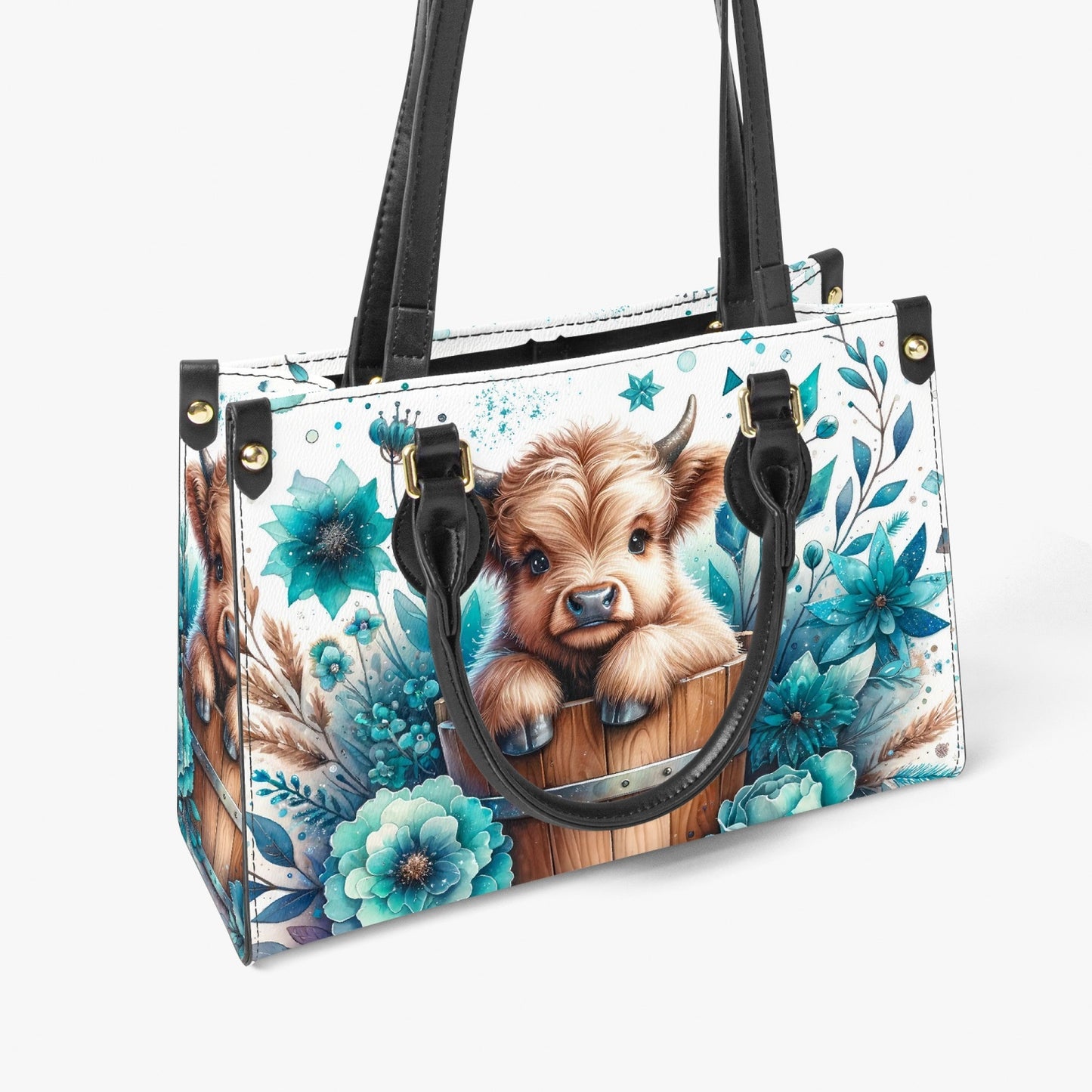 Women's Tote Bag - Long Strap - Highland Cow