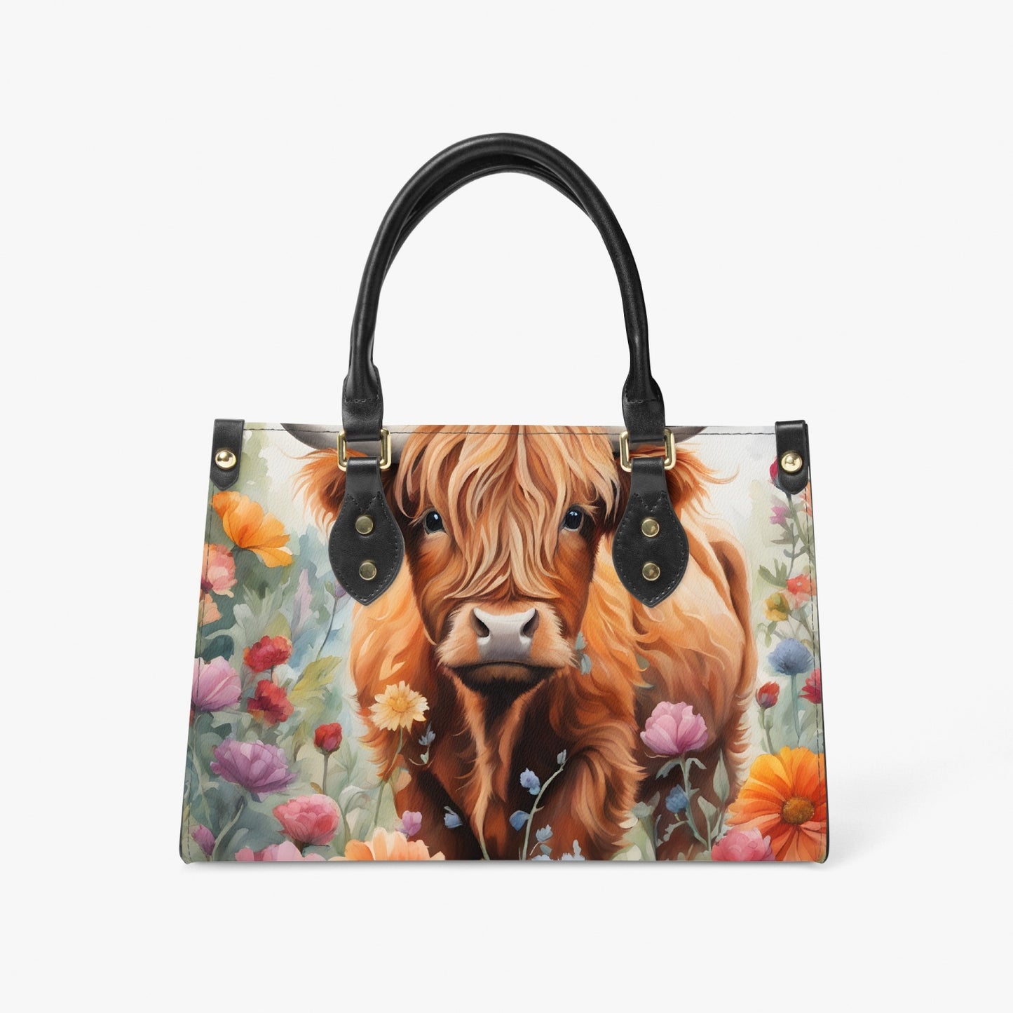 Women's Tote Bag - Long Strap - Highland Cow