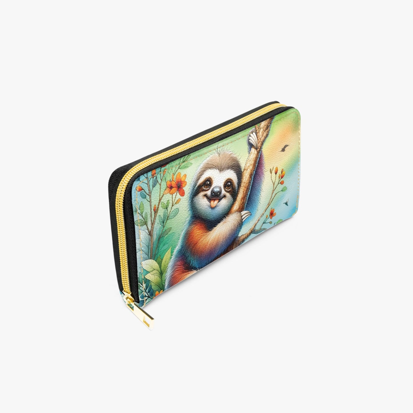 Long Type Zipper Purse - Sloth