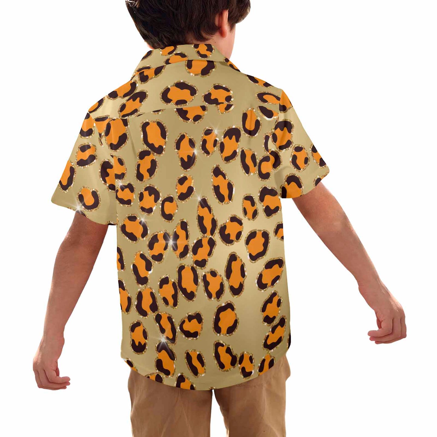 Animal Print 10  Little Boys Hawaiian Shirt