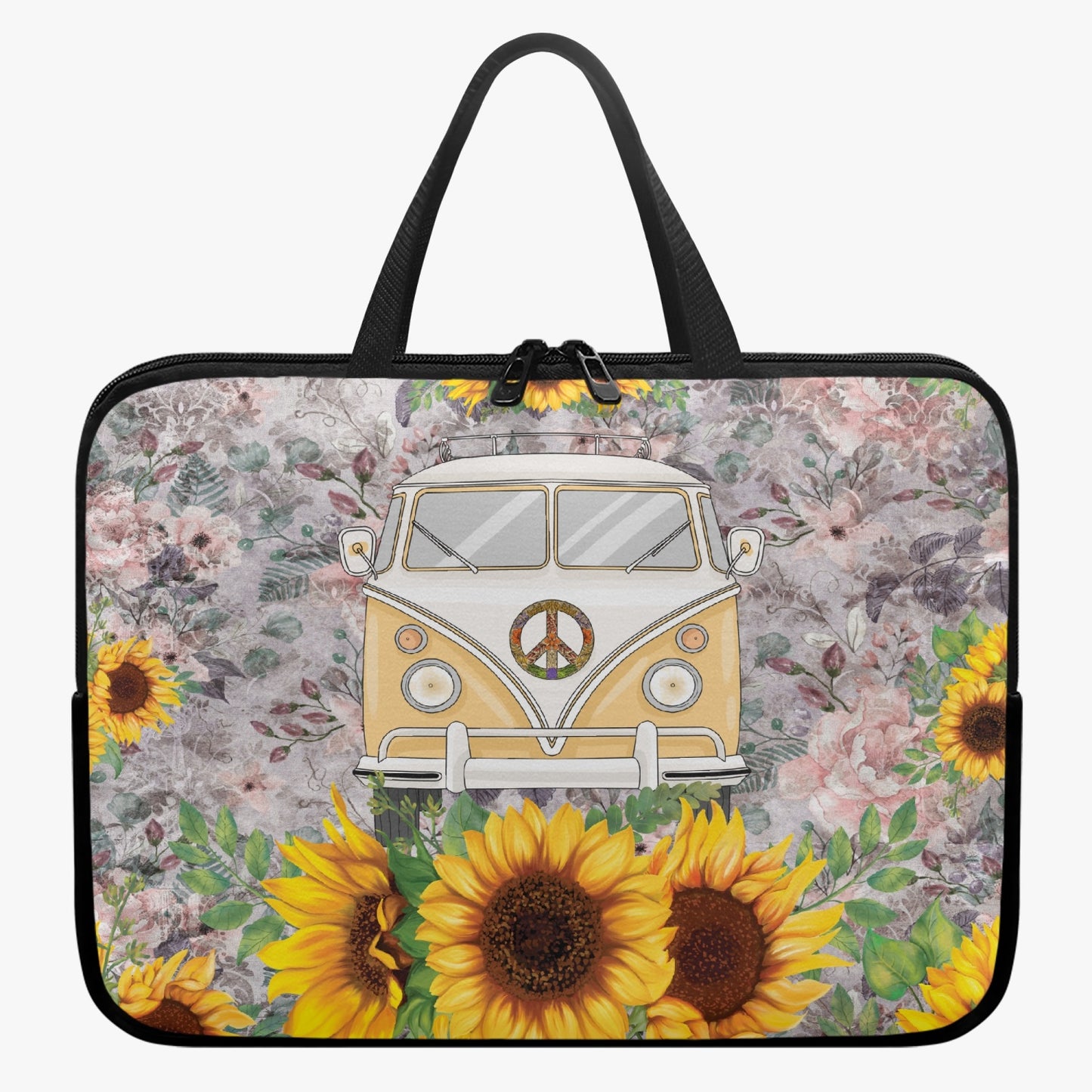 Laptop Sleeve with Handles - Sunflowers - Combi Van