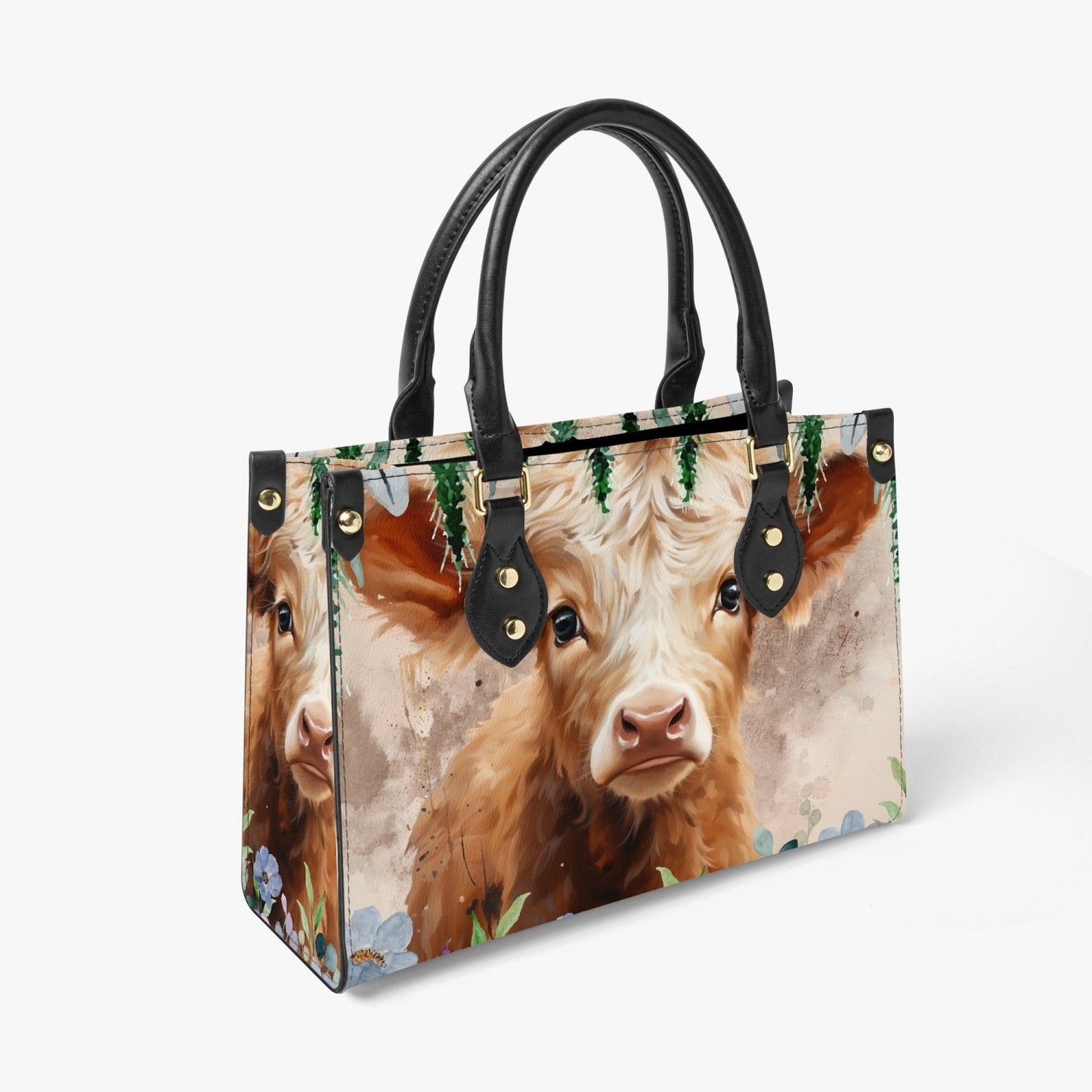 Women's Tote Bag - Long Strap - Highland Cow