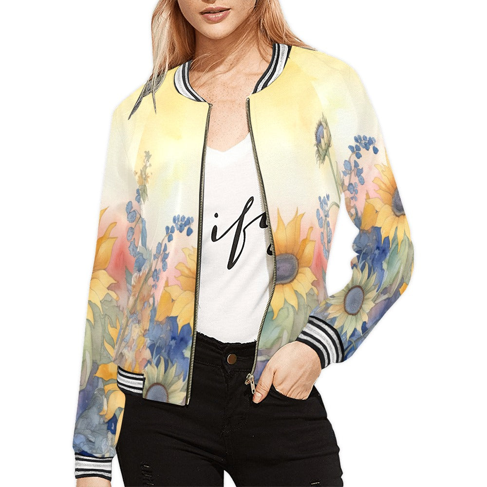 Sunflowers 342 Bomber Jacket for Women