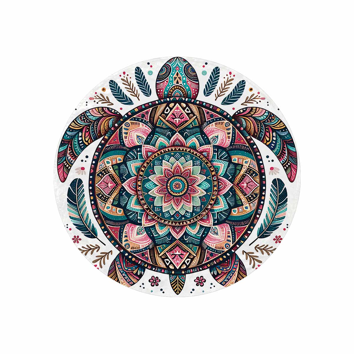 Mandella_Turtle_Awd35149  Circular Micro Fleece Blanket 60"