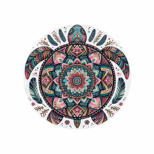 Mandella_Turtle_Awd35149  Circular Micro Fleece Blanket 60"