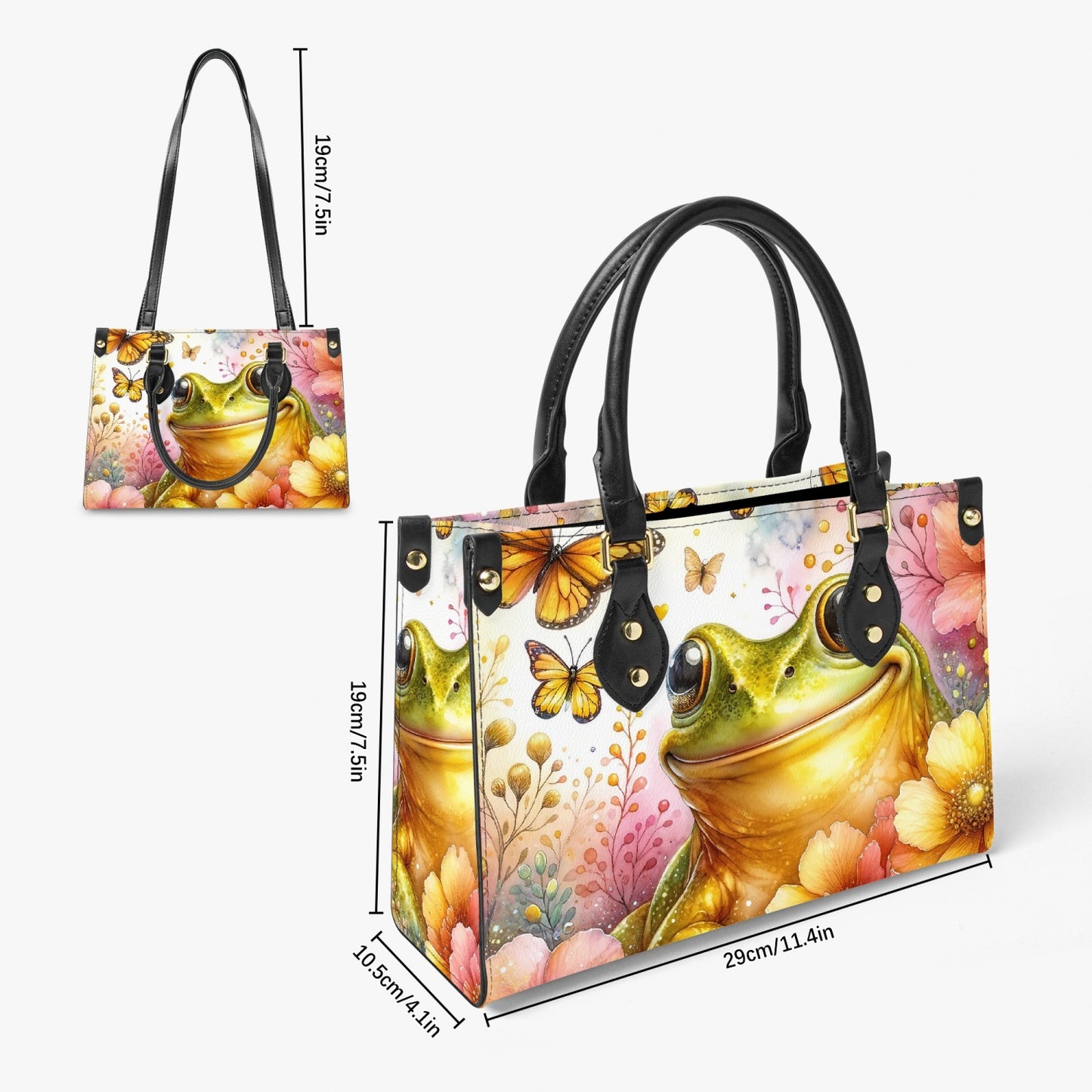 Women's Tote Bag - Long Strap - Frog