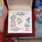 Forever Love Necklace To Daughter Loving and Breathing