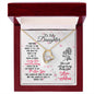 Forever Love Necklace To Daughter Loving and Breathing