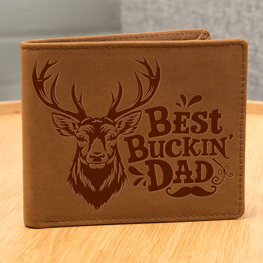 Printed Leather Wallet-Dad-Your love copy