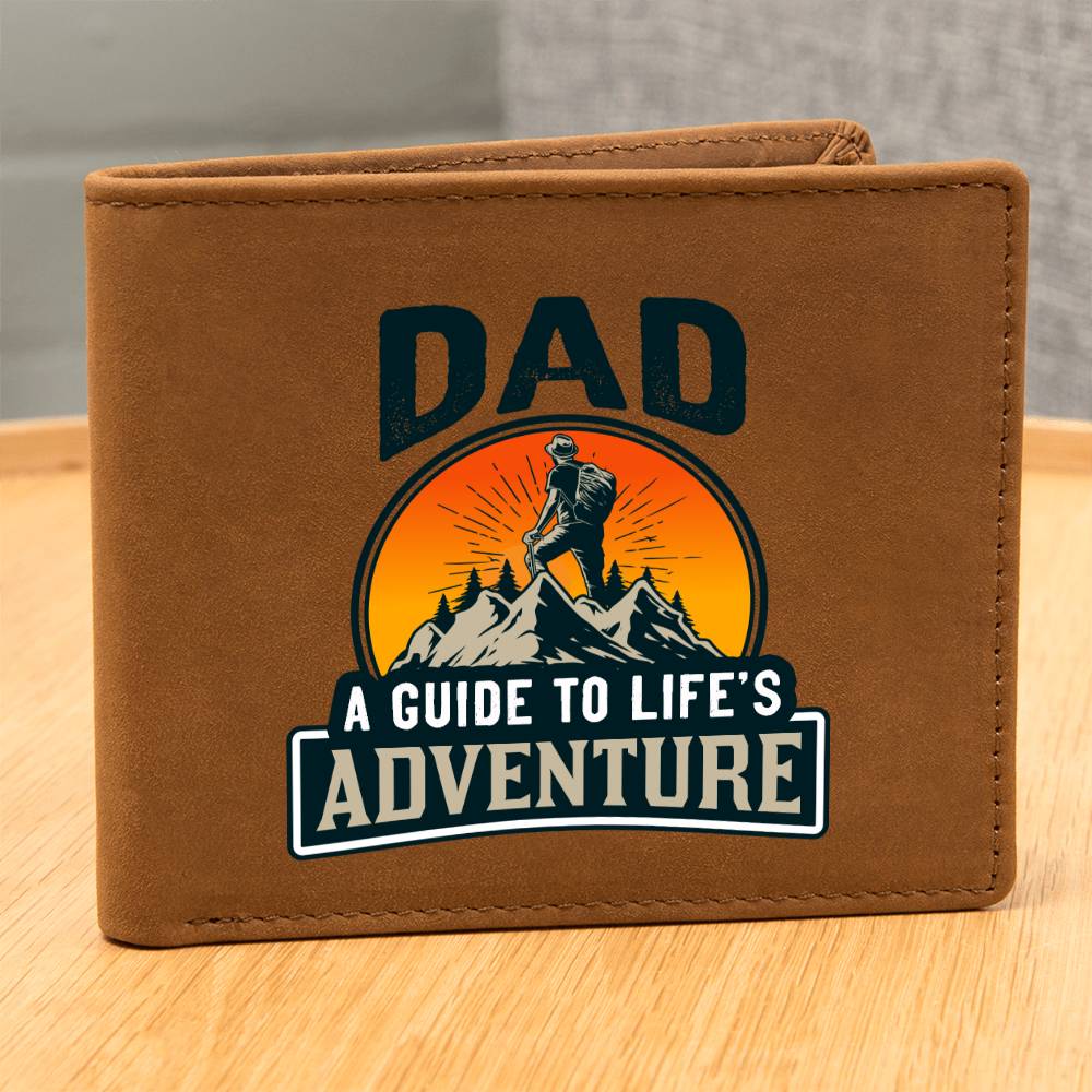 Men's Leather Wallet Dad Adventure