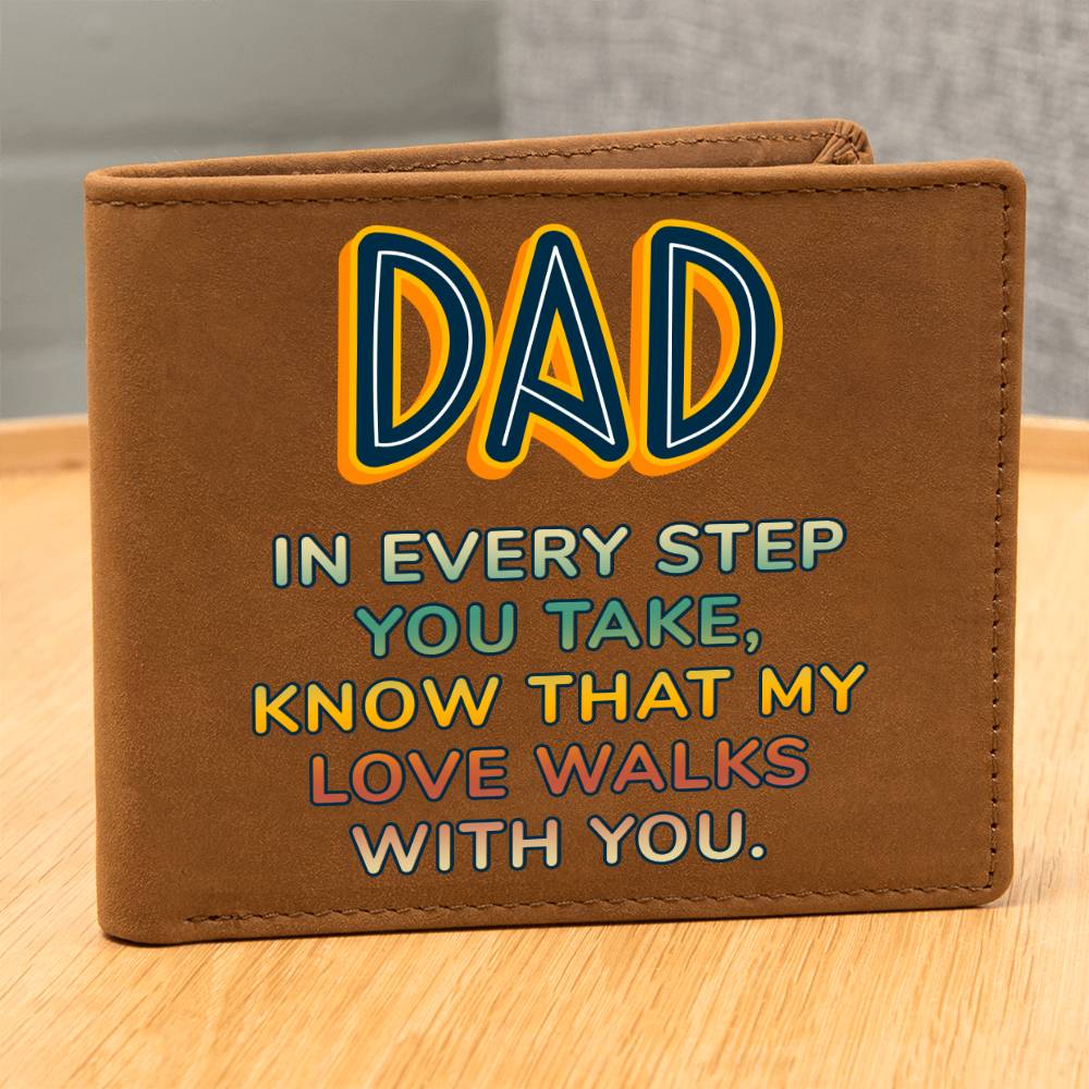 Men's Leather Wallet Dad In Every Step