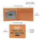 Men's Leather Wallet Dad Your Love My Shelter