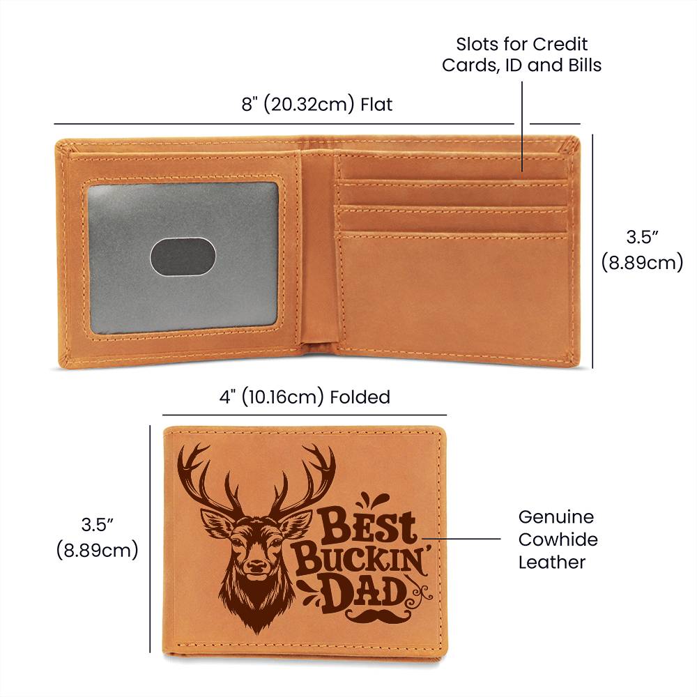Printed Leather Wallet-Dad-Your love copy
