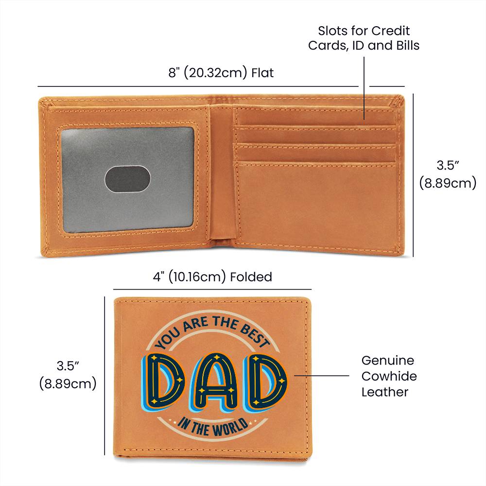 Men's Leather Wallet Dad You Are the Best