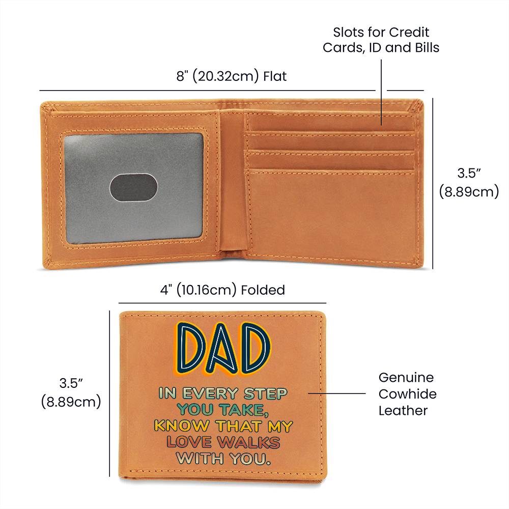 Men's Leather Wallet Dad In Every Step