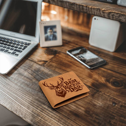 Printed Leather Wallet-Dad-Your love copy