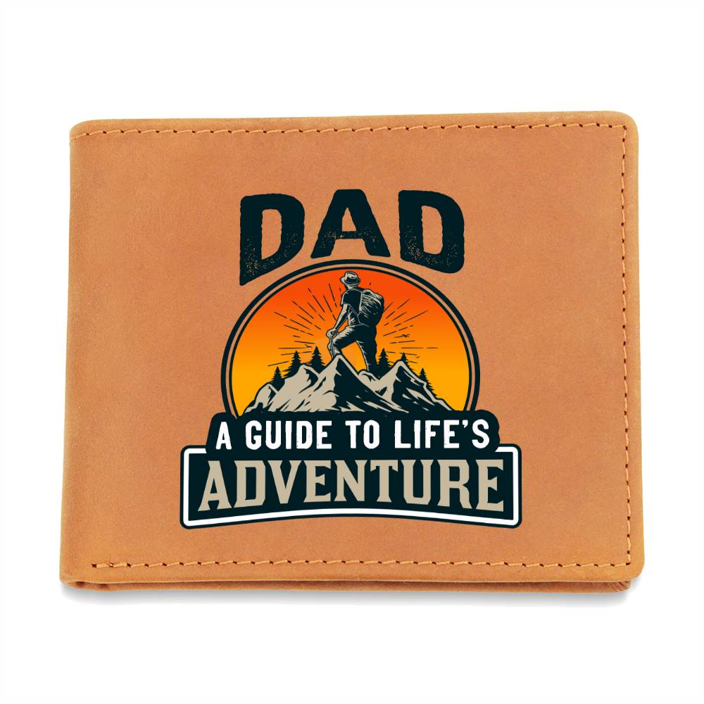 Men's Leather Wallet Dad Adventure