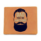 Men's Leather Wallet Dad Awesome