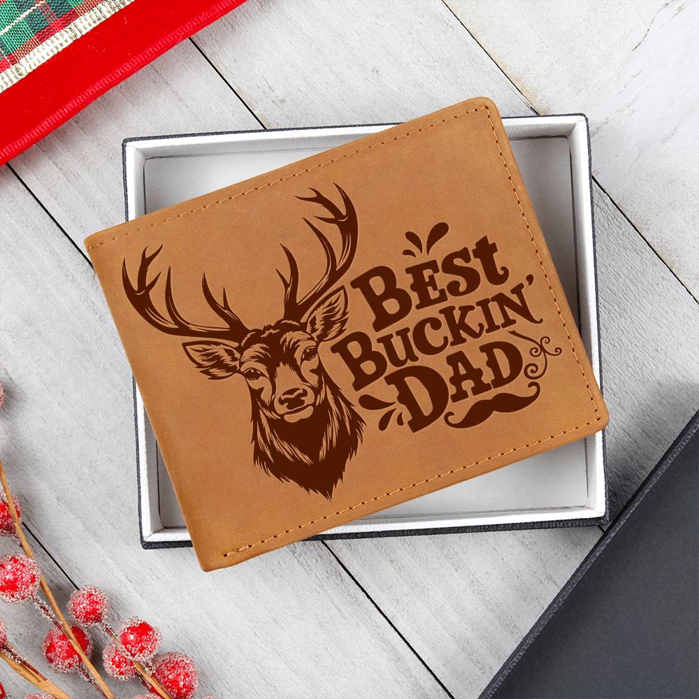 Printed Leather Wallet-Dad-Your love copy