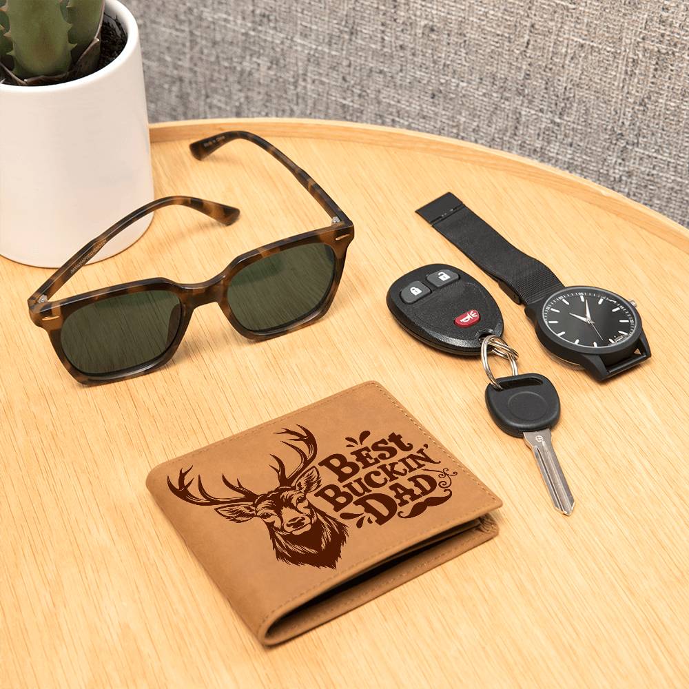 Printed Leather Wallet-Dad-Your love copy