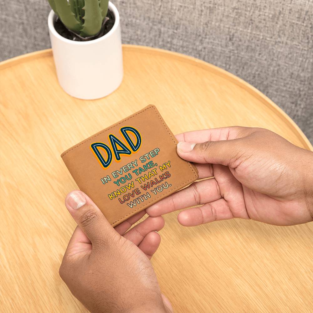 Men's Leather Wallet Dad In Every Step